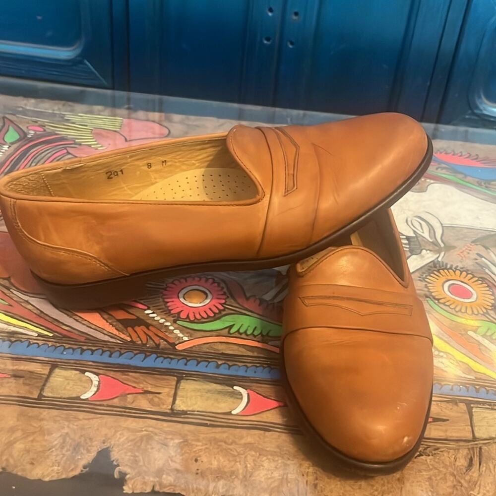 High End Zelli Arezzo Italian Calf Slip-On Rust 🎉Sz 8 Retail $445 - Picture 3 of 4